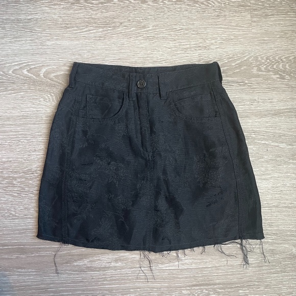 Ann Demeulemeester Distressed Denim Mini Skirt - Picture 1 of 8